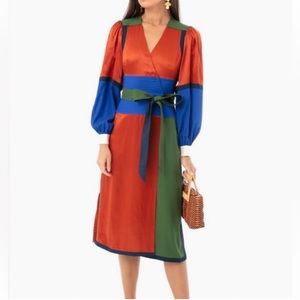 Tory Burch | Colorblock Silk Wrap Dress (worn once)